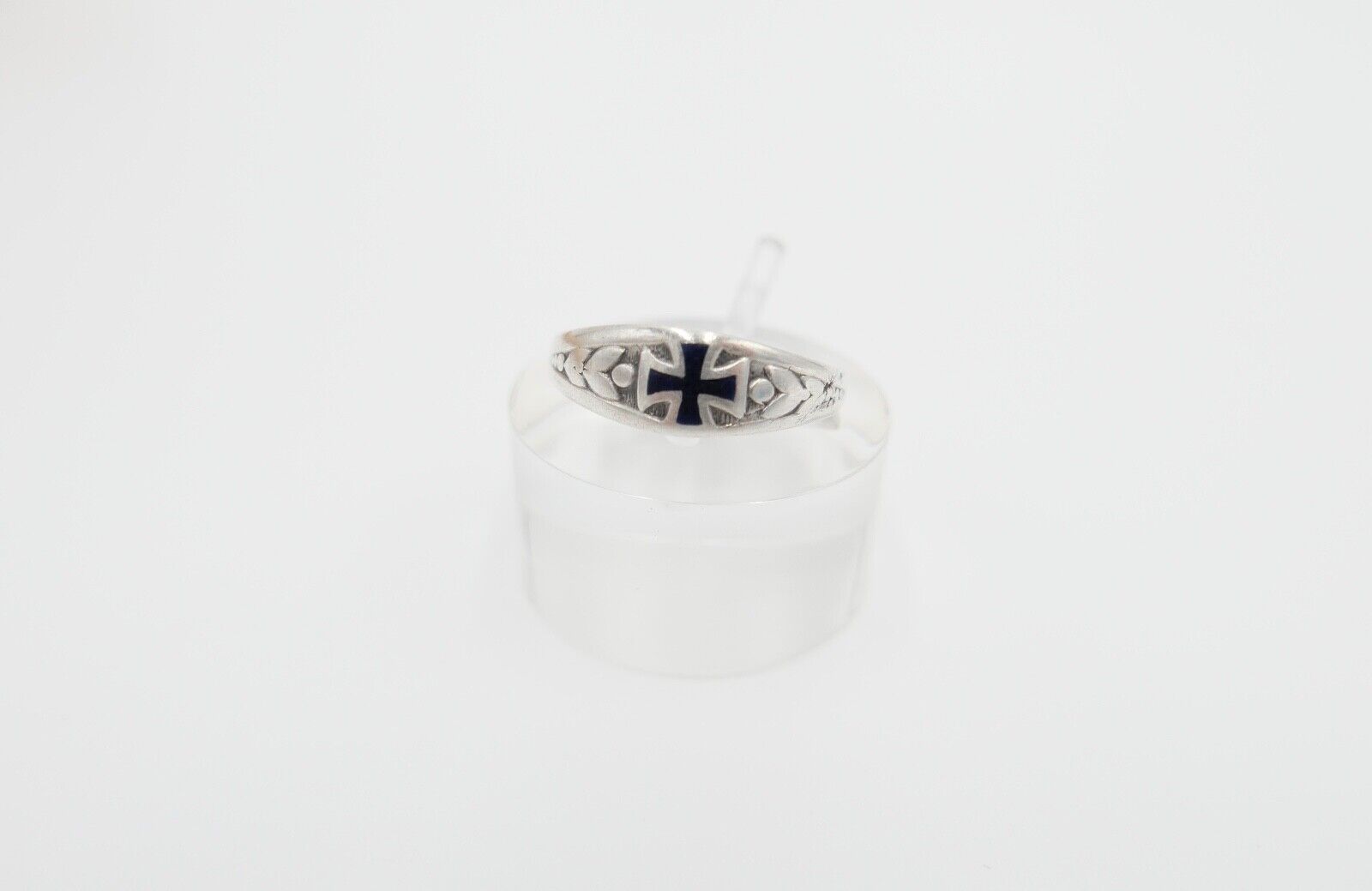 Patriotischer Ring 800 Silber 1914 - 1917 WK WW EK Gr. 51 Eisernes Kreuz - Antikhandel-Stuttgart