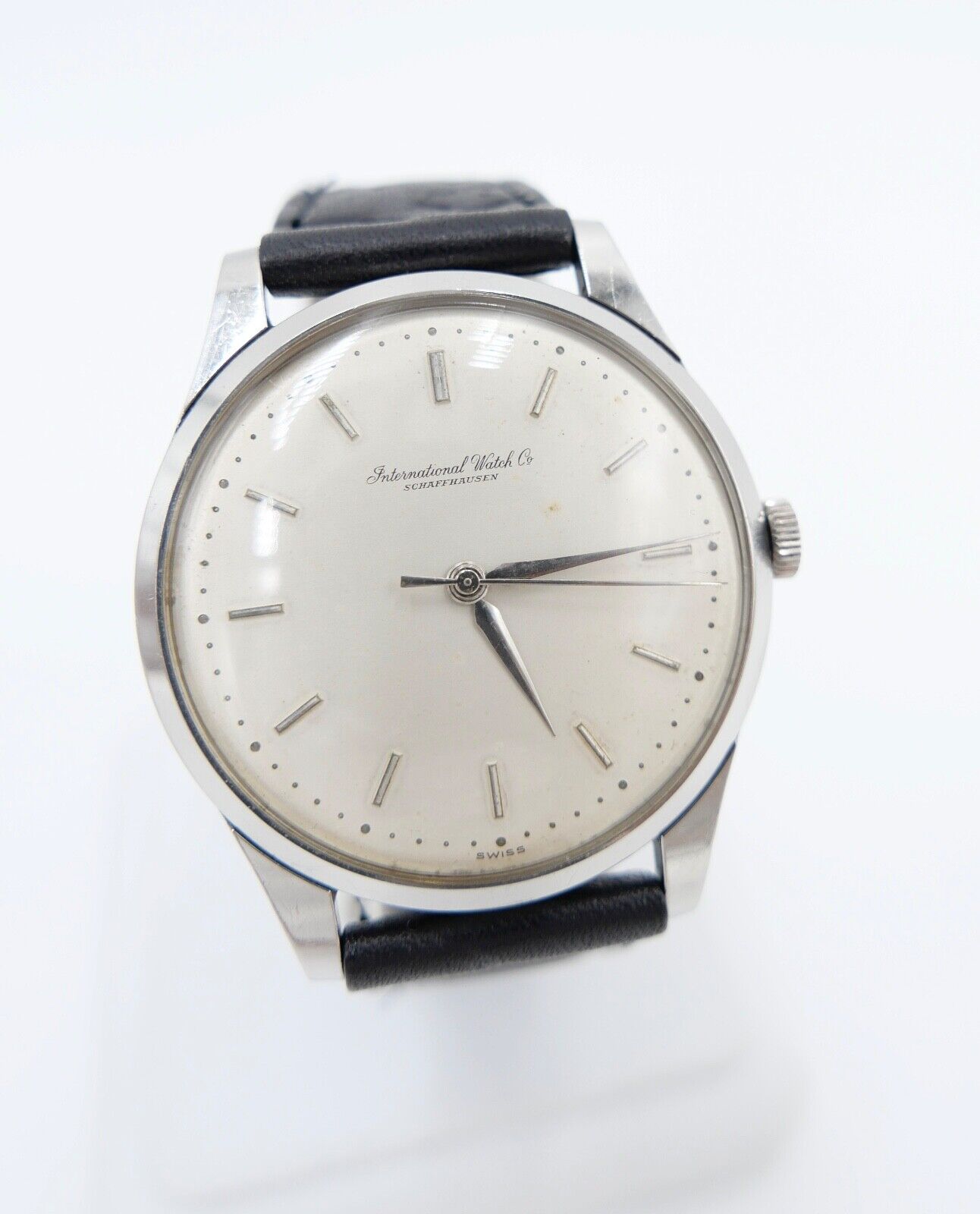 1959 IWC International Watch Co Herren Armbanduhr Cal. 89 Edelstahl Handaufzug - Antikhandel-Stuttgart