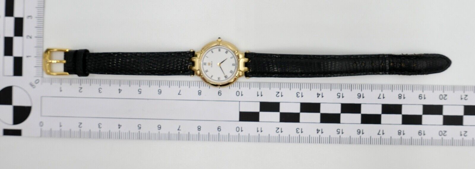 90er Jahre Noblia Damen Armbanduhr 5420-F41434 Y Quartz vergoldet Lederband - Antikhandel-Stuttgart