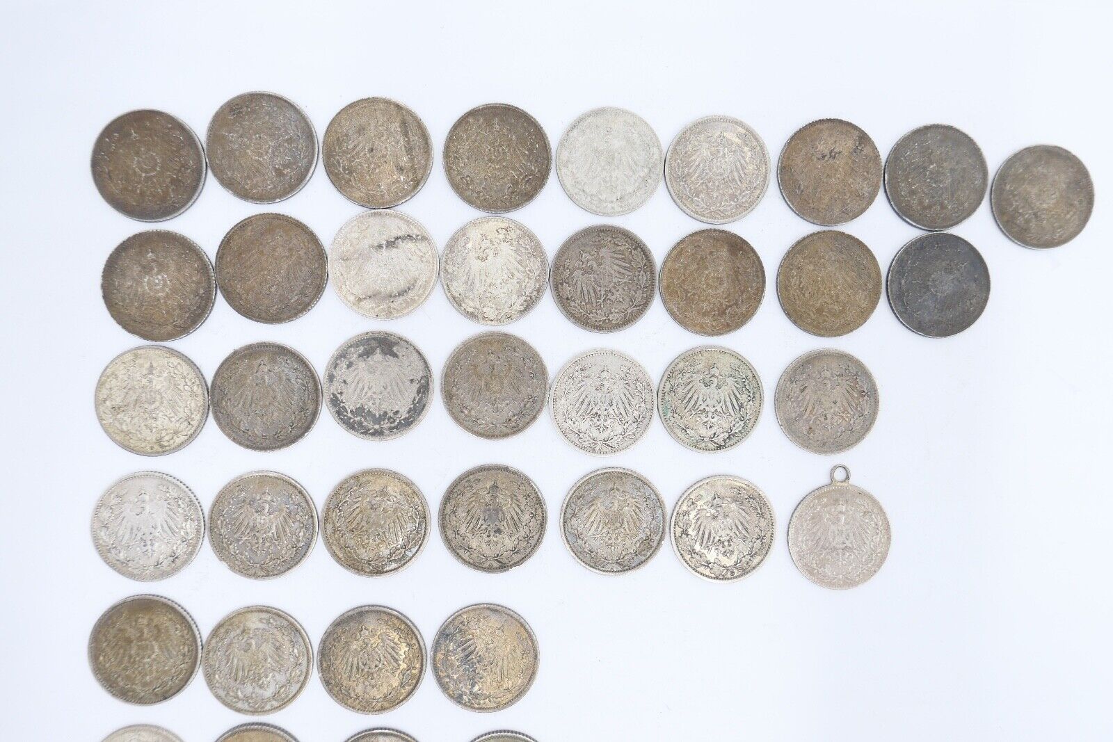 52x 1/2 Mark Jäger 16 / J.16 Silber 1905-1919 A D E F G ss-stg - Antikhandel-Stuttgart