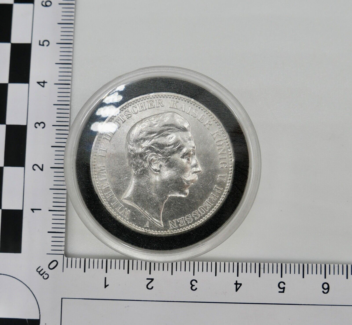 3 Mark 1908 A Wilhelm II. Deutscher Kaiser König v. Preussen In Kapsel Silber - Antikhandel-Stuttgart