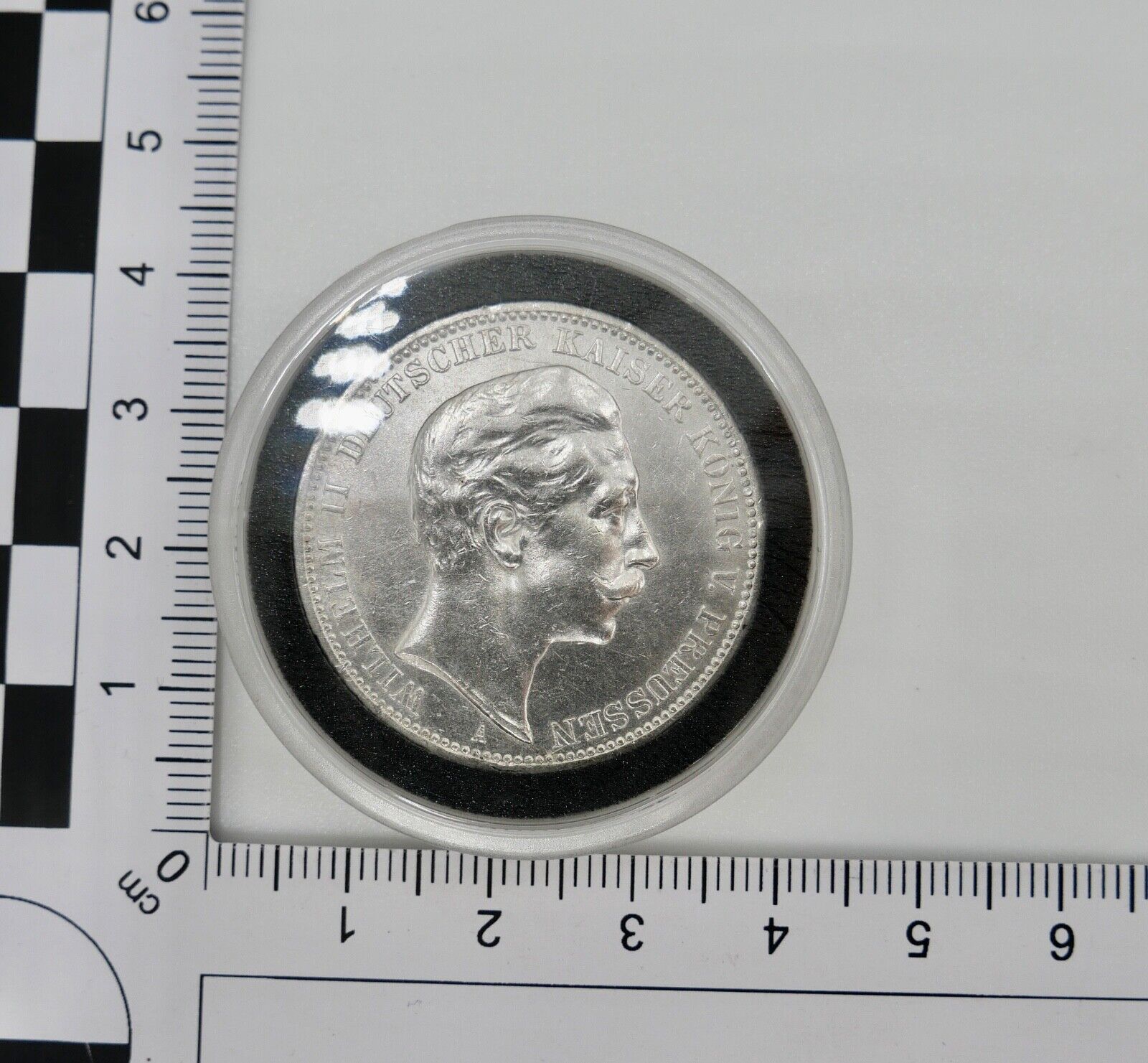 3 Mark 1908 A Wilhelm II. Deutscher Kaiser König v. Preussen In Kapsel Silber - Antikhandel-Stuttgart