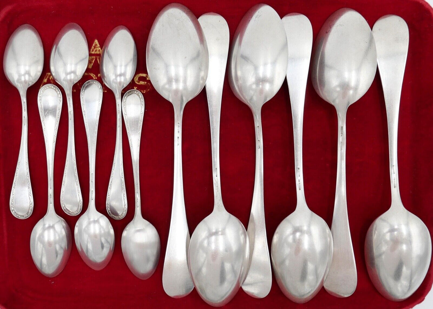 12 teilig Silberbesteck 800 ROSENTHAL Löffel silver Jugendstil cutlery Besteck - Antikhandel-Stuttgart