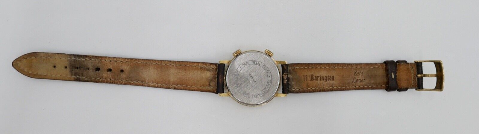 SEARS Mechanical Alarm 1970er Jahre Herrenuhr Handaufzug mit Lederband 16206 - Antikhandel-Stuttgart