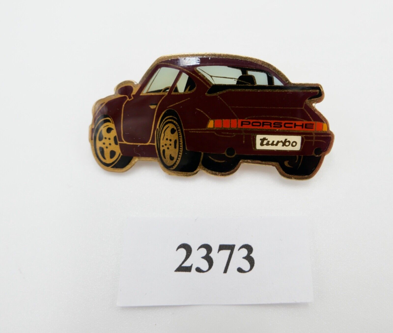 1980er Jahre PORSCHE TURBO 930 Pin Anstecknadel Brosche Ø 50mm Button - Antikhandel-Stuttgart