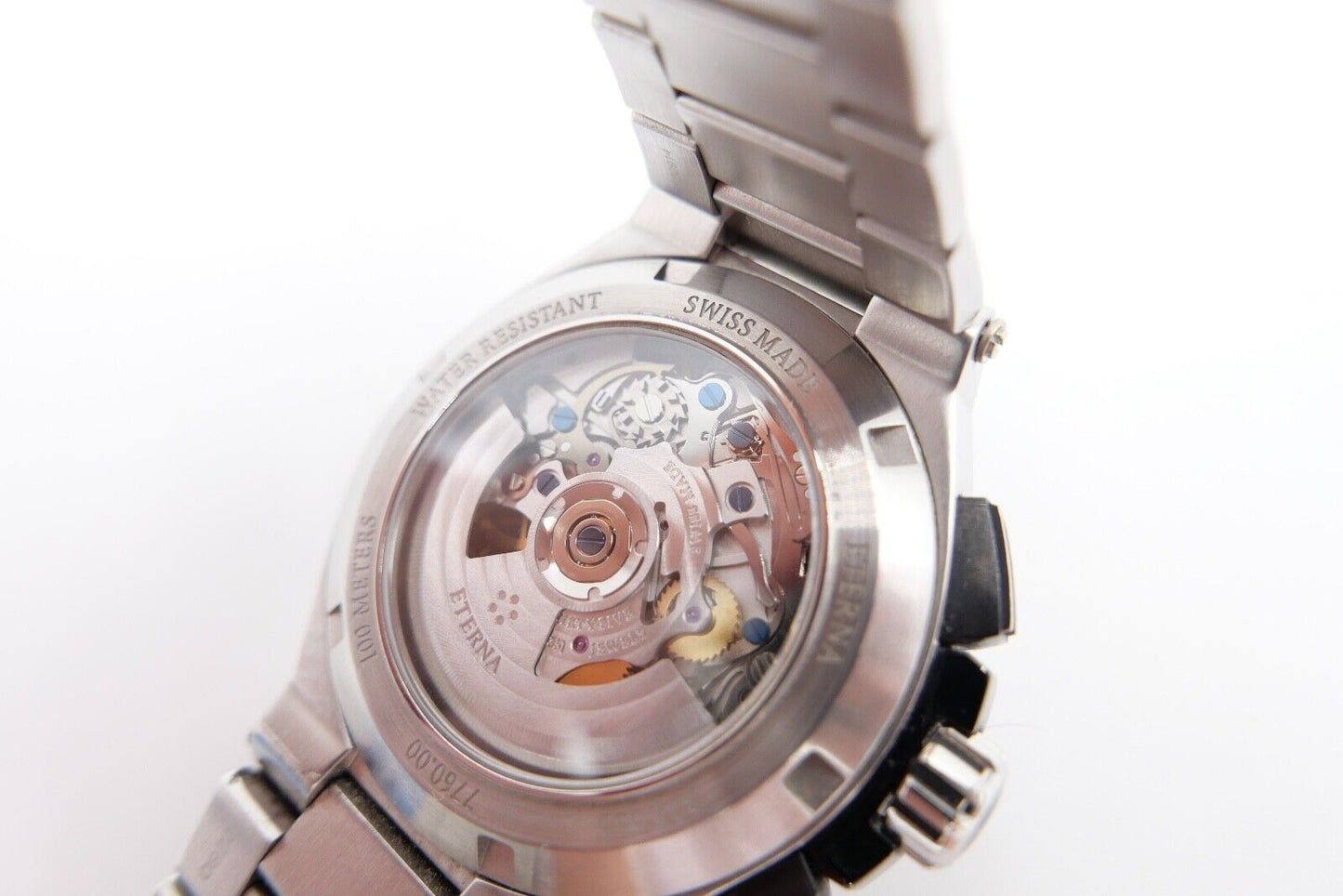 Eterna Royal KonTiki Chronograph GMT 45mm 7760.00 aus 2019 Edelstahl FULL SET - Antikhandel-Stuttgart