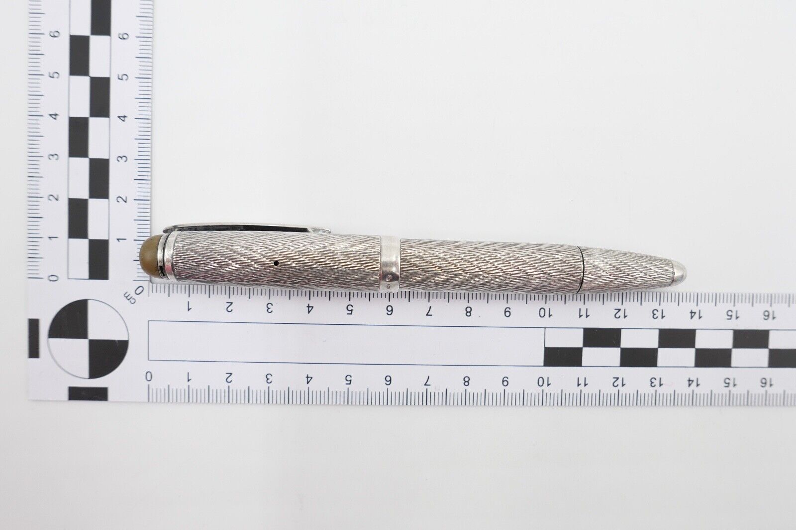 alter Füllfederhalter Sammlerstück um 1930 835 Silber 585 / 14 Ct Goldfeder - Antikhandel-Stuttgart