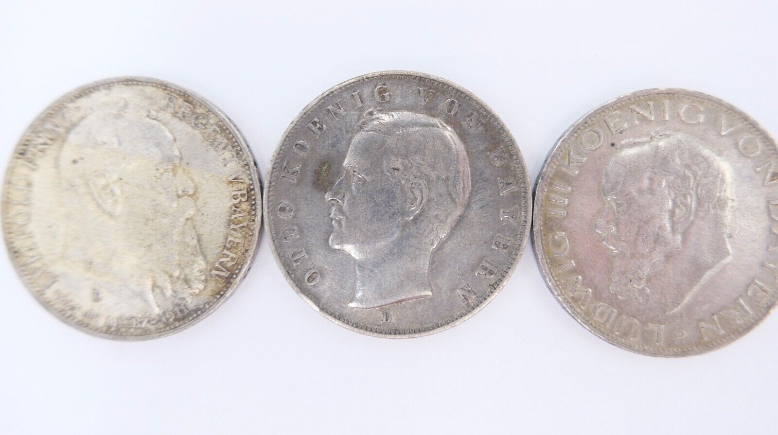 3x 3 Mark ss - stg Bayern Otto - Luitpold - Ludwig Jäger J.47 + J.49 + J.52 - Antikhandel-Stuttgart