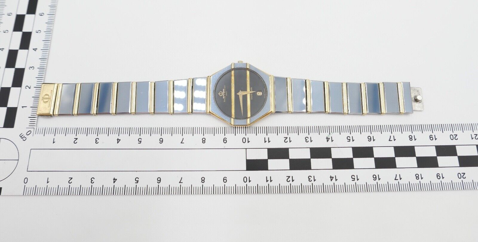 Baume & Mercier 32mm Avant-Garde 5138038 1830 Gold / Wolfram Herren Uhr 18K 80er - Antikhandel-Stuttgart