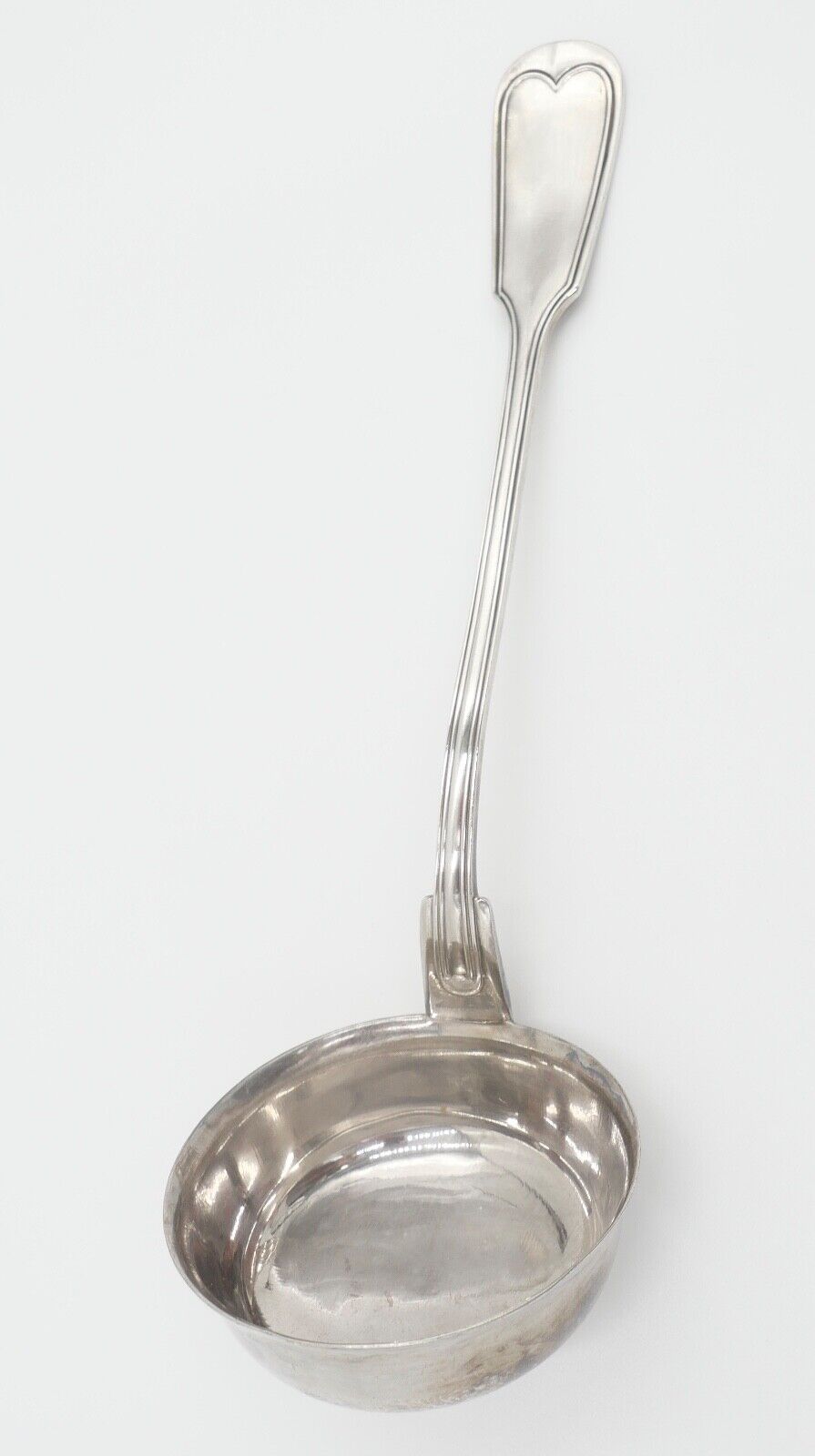 OKA 60 Suppenschöpfer Suppenkelle 60 versilbert Augsburger Faden - Antikhandel-Stuttgart