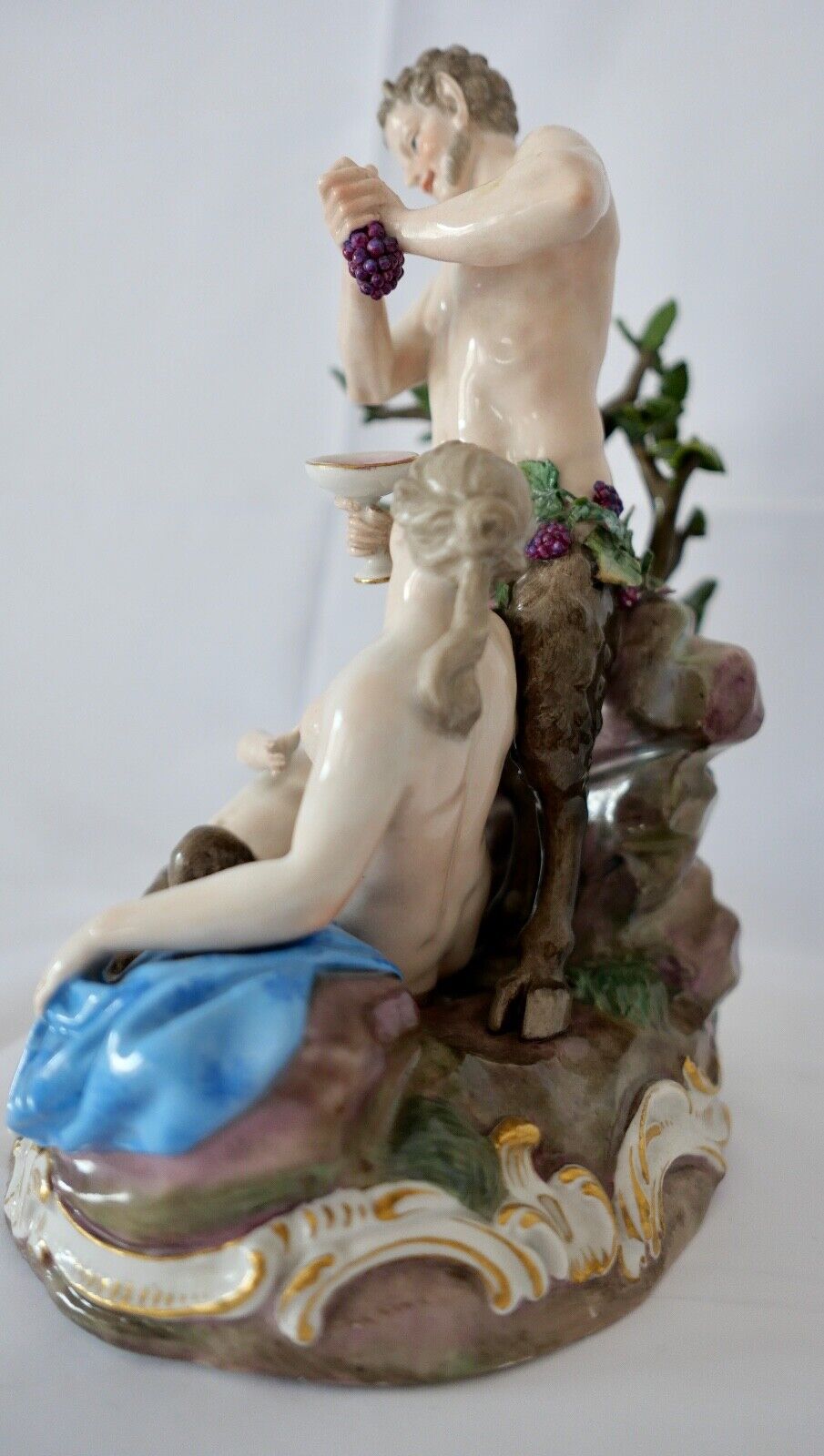 1830 Meissen Figurengruppe 1. Wahl Bacchus & Diana D63 51 46 Zertifikat 24cm - Antikhandel-Stuttgart