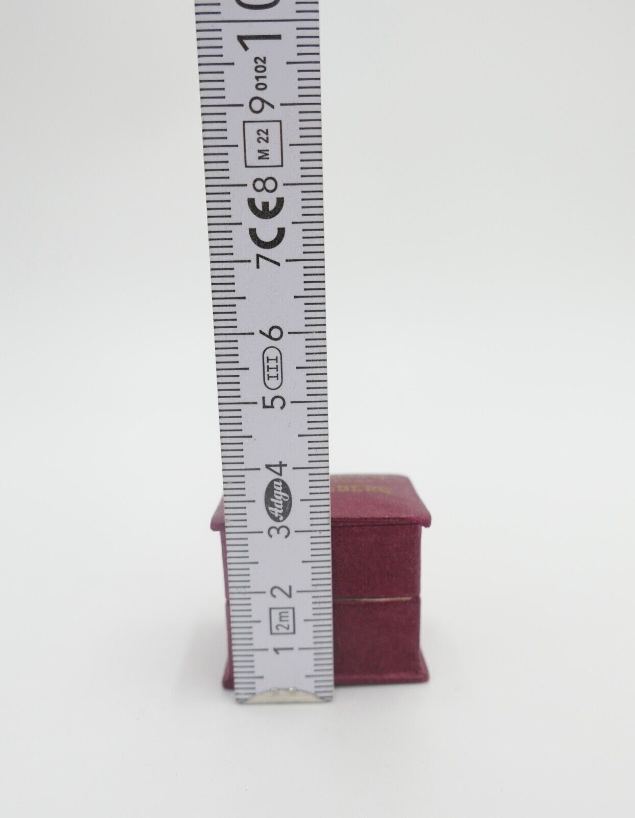 antikes Ringetui 3,6x3x3 cm Rot Etui Box Aufbewahrung Schatulle - Antikhandel-Stuttgart