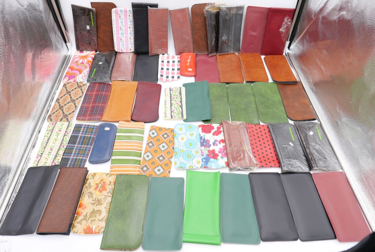 52x Brillen Etui 1970er 1980er Jahre original Retro Vintage Posten Konvolut NEU - Antikhandel-Stuttgart