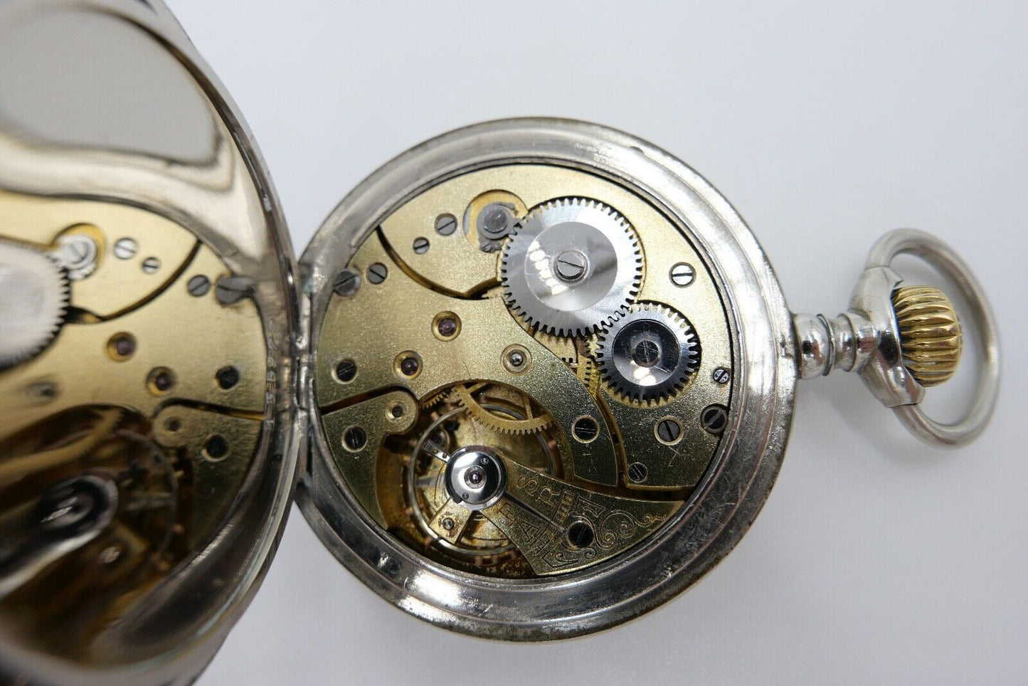 Alte Antike Taschenuhr Flügelrad Schweizer Kreuz Eisenbahn Ø 55mm Chronometer - Antikhandel-Stuttgart