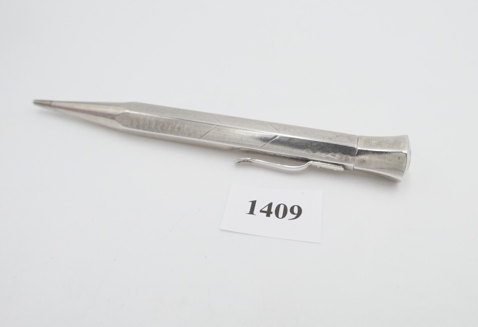 alter Bleistift aus Silber 835 vintage mit Monogramm MM / WW - Antikhandel-Stuttgart