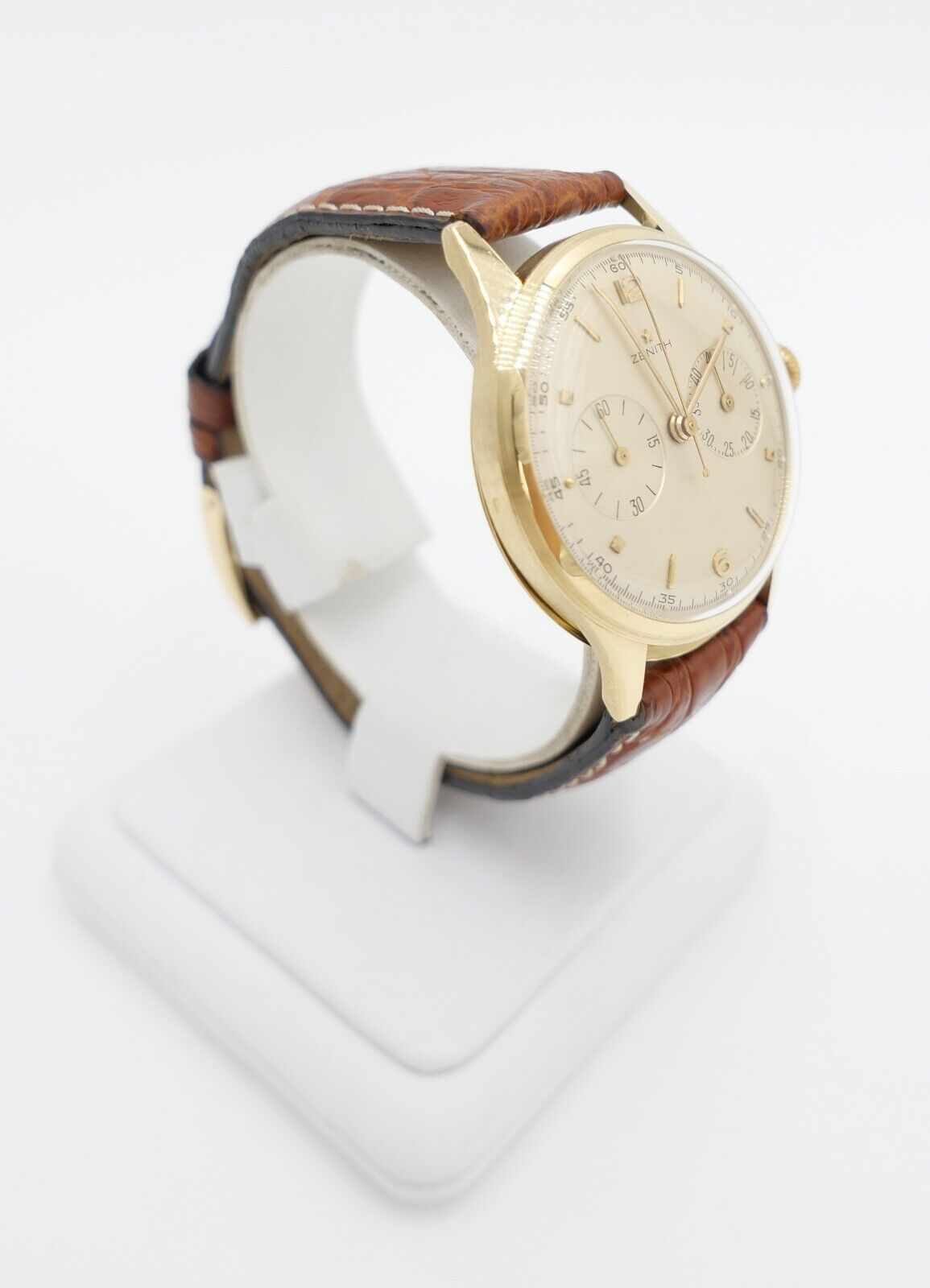 50er Jahre Zenith Excelsior Park Chronograph 750 / 18K Gold Cal. 143-6 - Antikhandel-Stuttgart