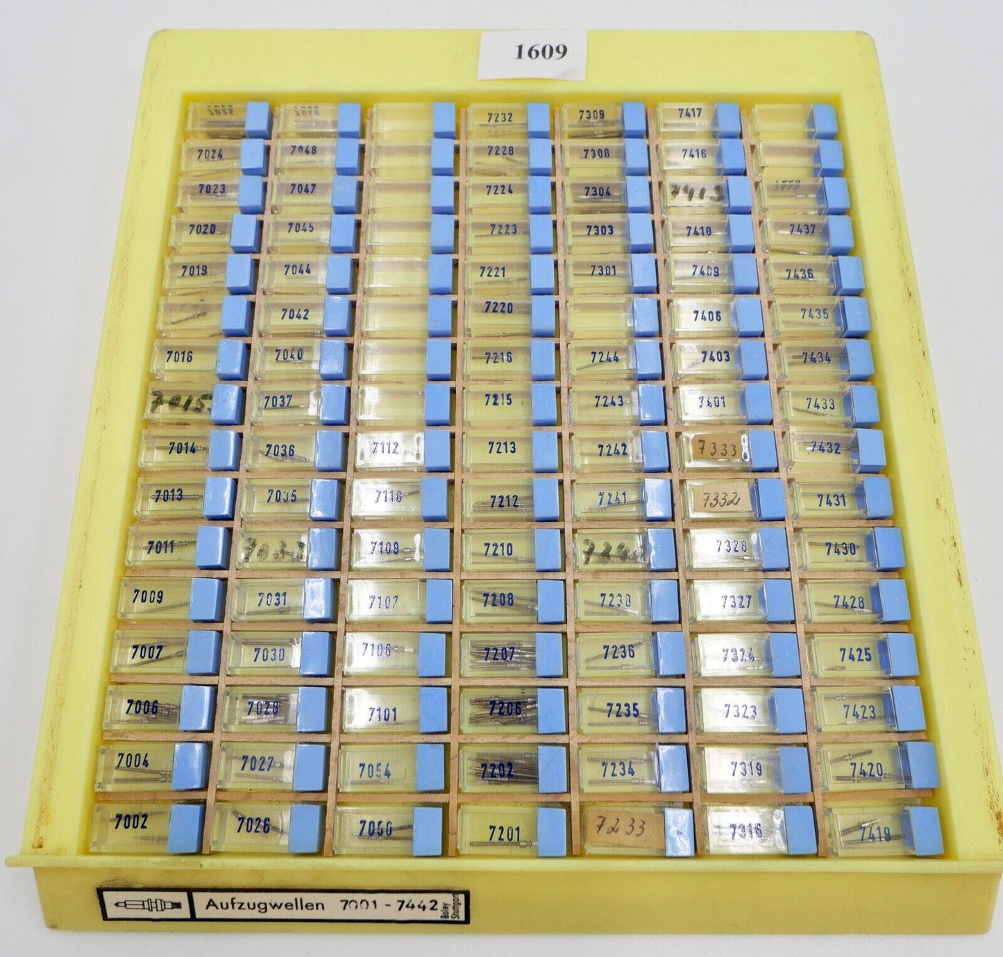 Konvolut AUFZUGSWELLE / AUFZUGSWELLEN 7001 - 7442 NEU BOLEY ( NOS ) - Antikhandel-Stuttgart