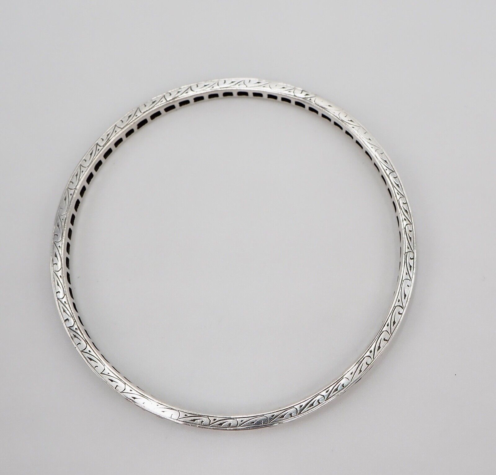 antikes florales Jugendstil Silber Armband Armreifen mit blauen Schmucksteinen - Antikhandel-Stuttgart