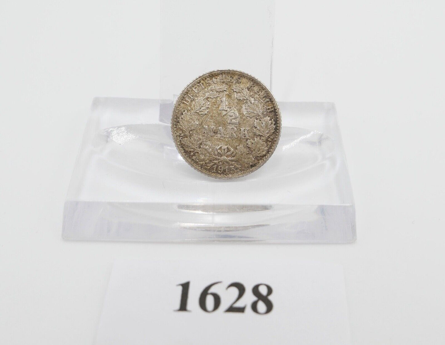 1/2 Mark Kaiserreich 1915 F FEHLPRÄGUNG Silber Jäger J.16 VZ-STG - Antikhandel-Stuttgart