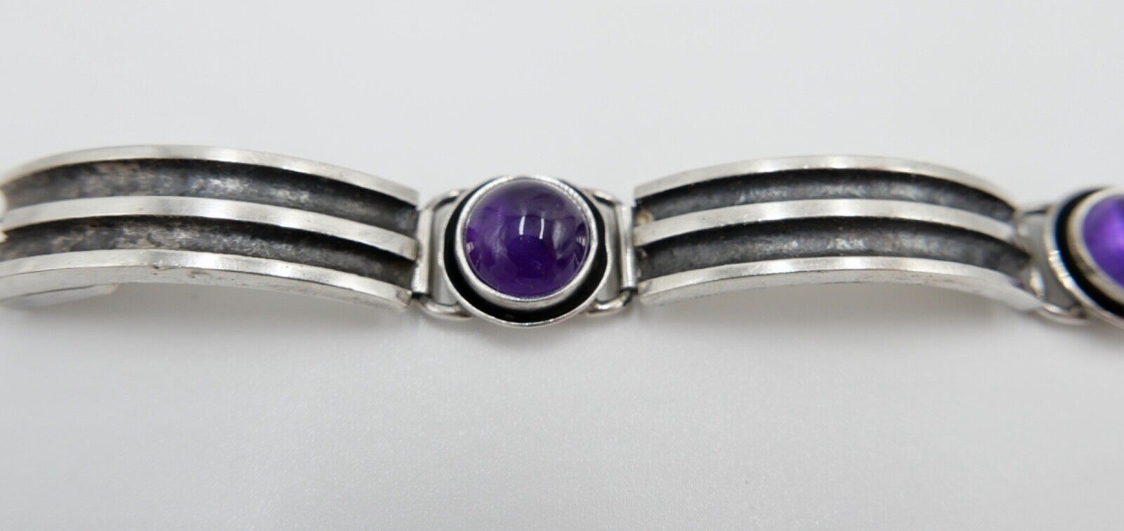 Amethyst 800 Silber Glieder Armband " PERLI " - Antikhandel-Stuttgart