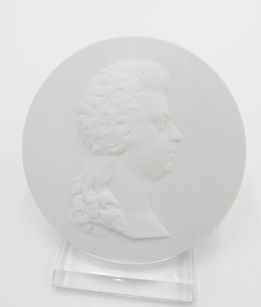 KPM Berlin Sammler Wand Plakette Porzellan Relief weiß 1. Wahl Ø 8 cm - Antikhandel-Stuttgart