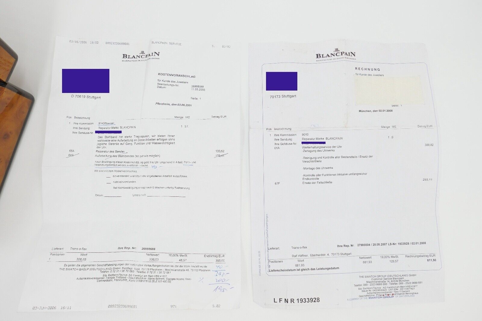 Blancpain 2100-1130M Ultra Slim Léman 2002-2004 Cal. 11.51 inkl. Box & Papiere - Antikhandel-Stuttgart