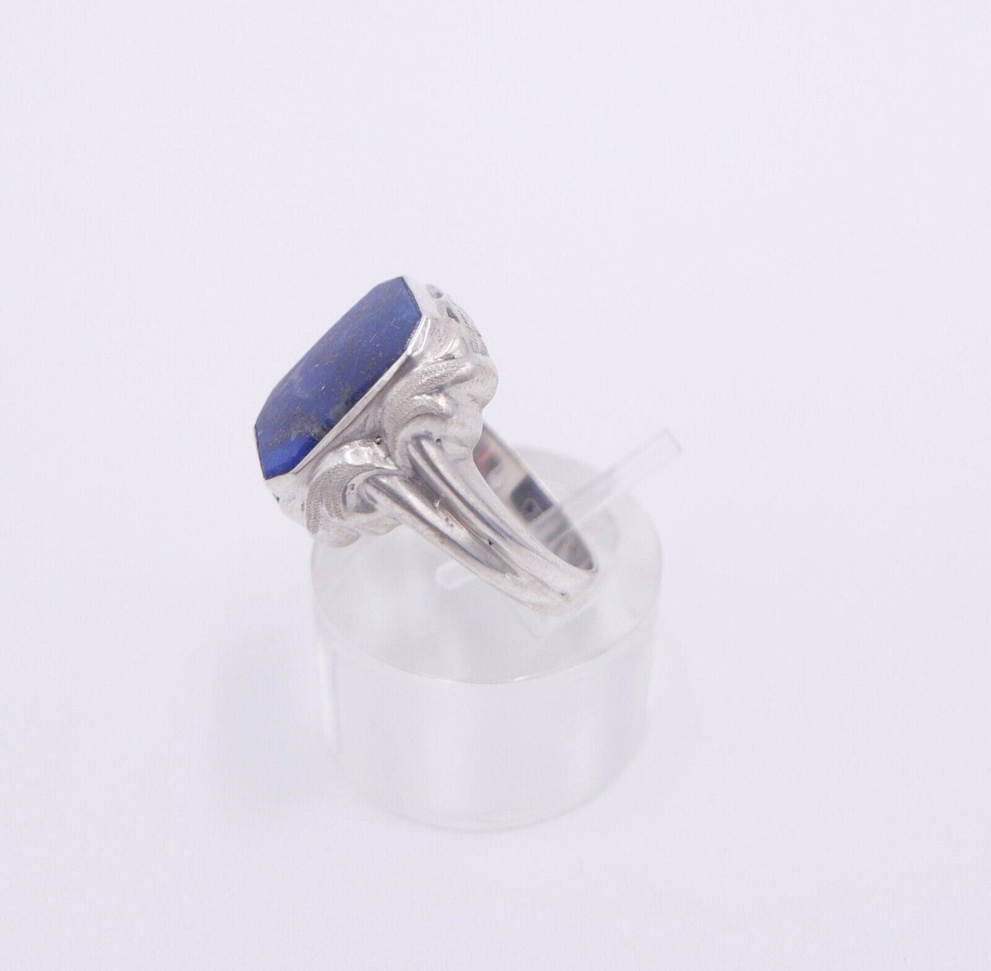 Massiver JUGENDSTIL Herren Damen Ring 835 Silber Gr. 54 Lapislazuli Lapis blau - Antikhandel-Stuttgart