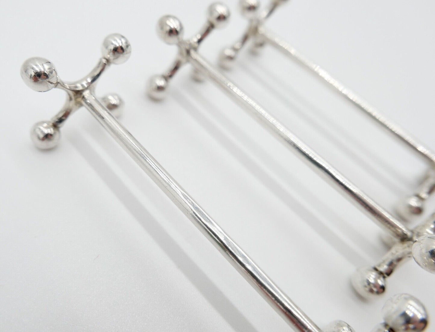 3x Messerhalter Besteck Halter Christofle Kugelkopf Versilbert FRANCE - Antikhandel-Stuttgart