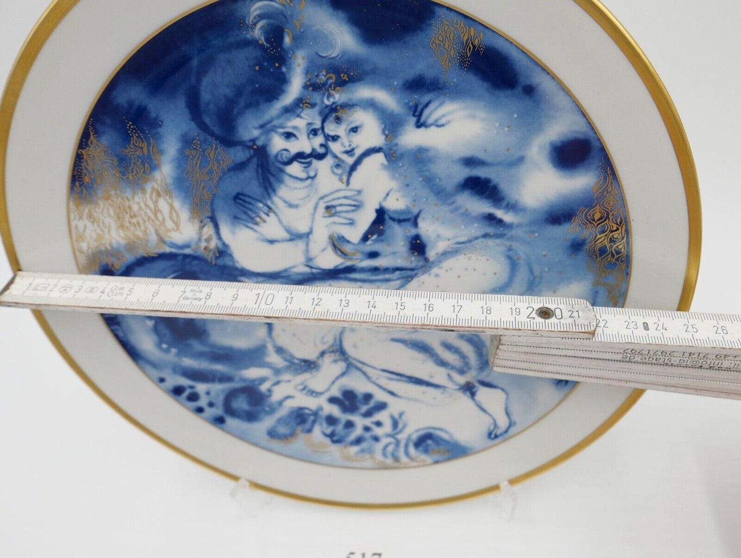 Meissen 1. Wahl Wandteller SCHEHEZARADE 26 cm Jahresteller 1984 Morgendämmerung - Antikhandel-Stuttgart