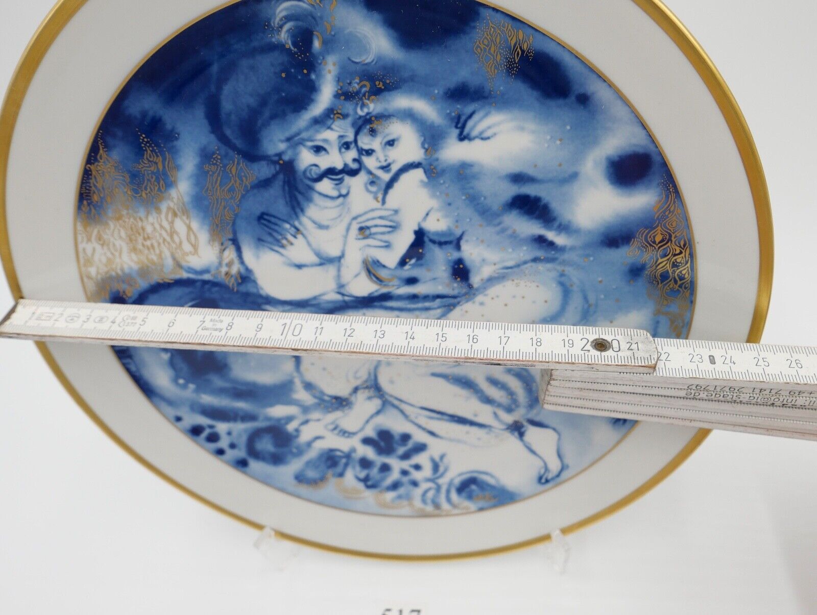 Meissen 1. Wahl Wandteller SCHEHEZARADE 26 cm Jahresteller 1984 Morgendämmerung - Antikhandel-Stuttgart