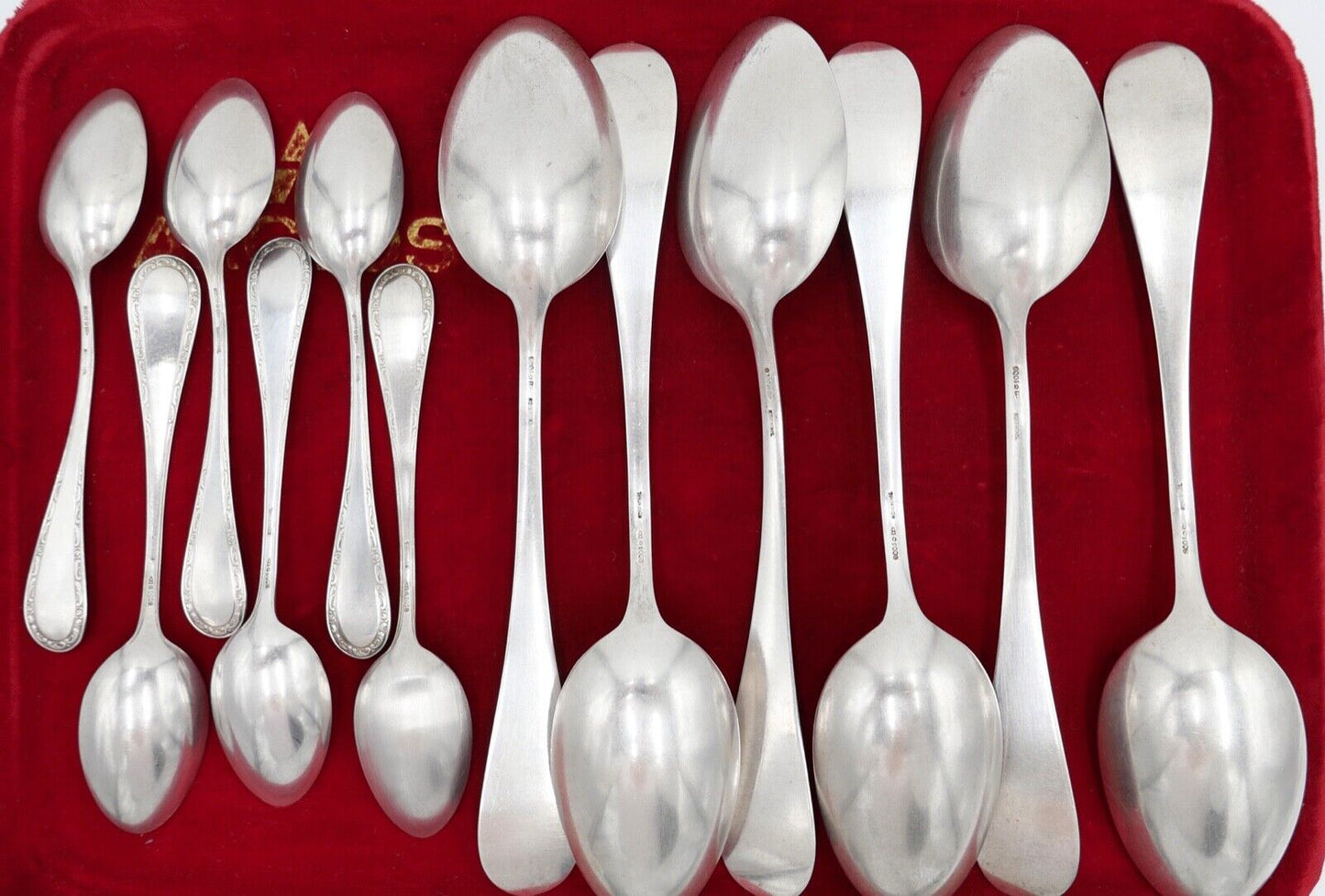 12 teilig Silberbesteck 800 ROSENTHAL Löffel silver Jugendstil cutlery Besteck - Antikhandel-Stuttgart