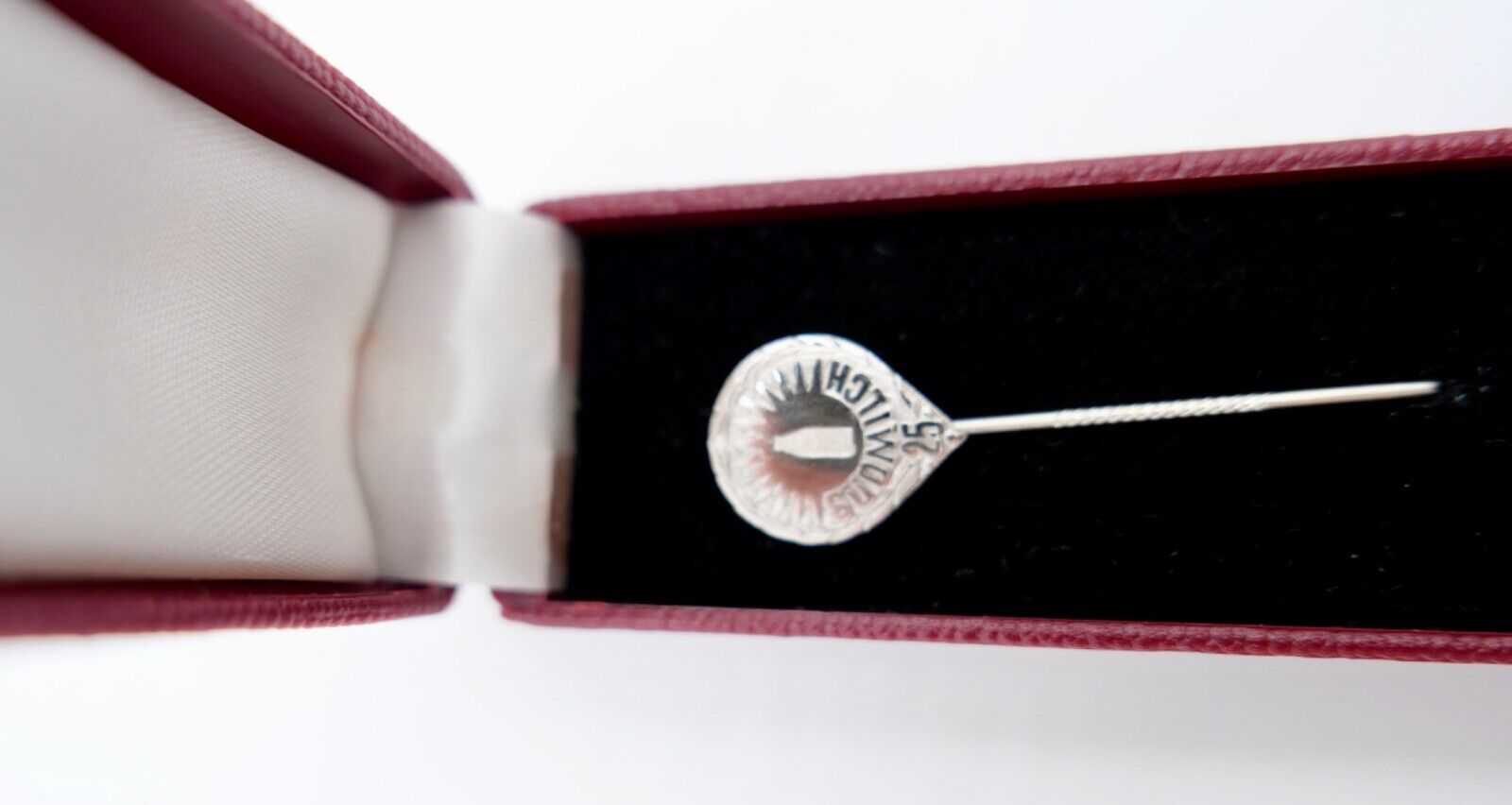 25 Jahre SÜDMILCH Lauer NBG 925 Silber Pin Anstecker im Etui 60 mm - Antikhandel-Stuttgart