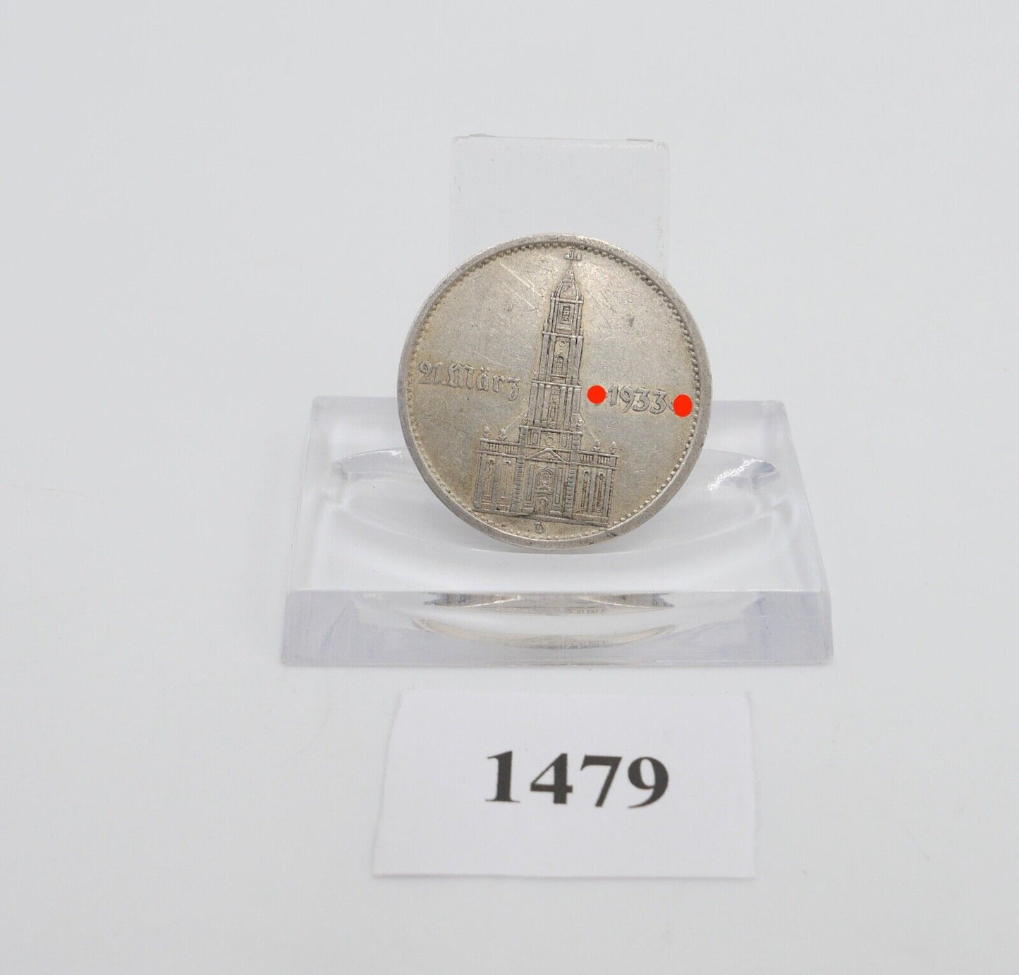 5 Reichsmark 1933 D Jäger J.356 Garnisonskirche mit Datum - Antikhandel-Stuttgart