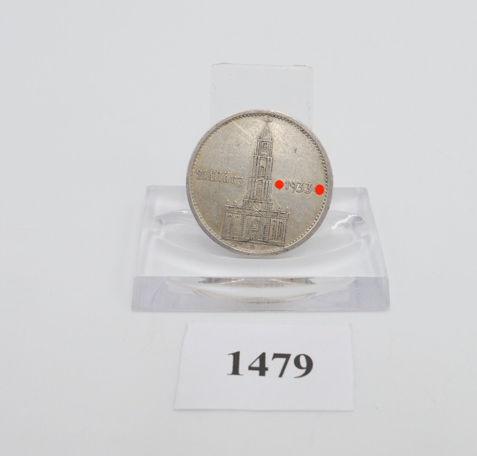 5 Reichsmark 1933 D Jäger J.356 Garnisonskirche mit Datum - Antikhandel-Stuttgart