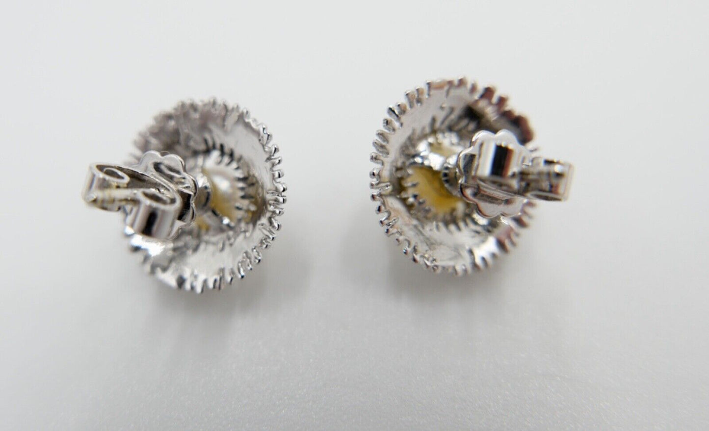 1970er Weißgold Zuchtperlen Damen Ohrringe Ohrstecker 585 / 14K Perle Ø 13 mm - Antikhandel-Stuttgart