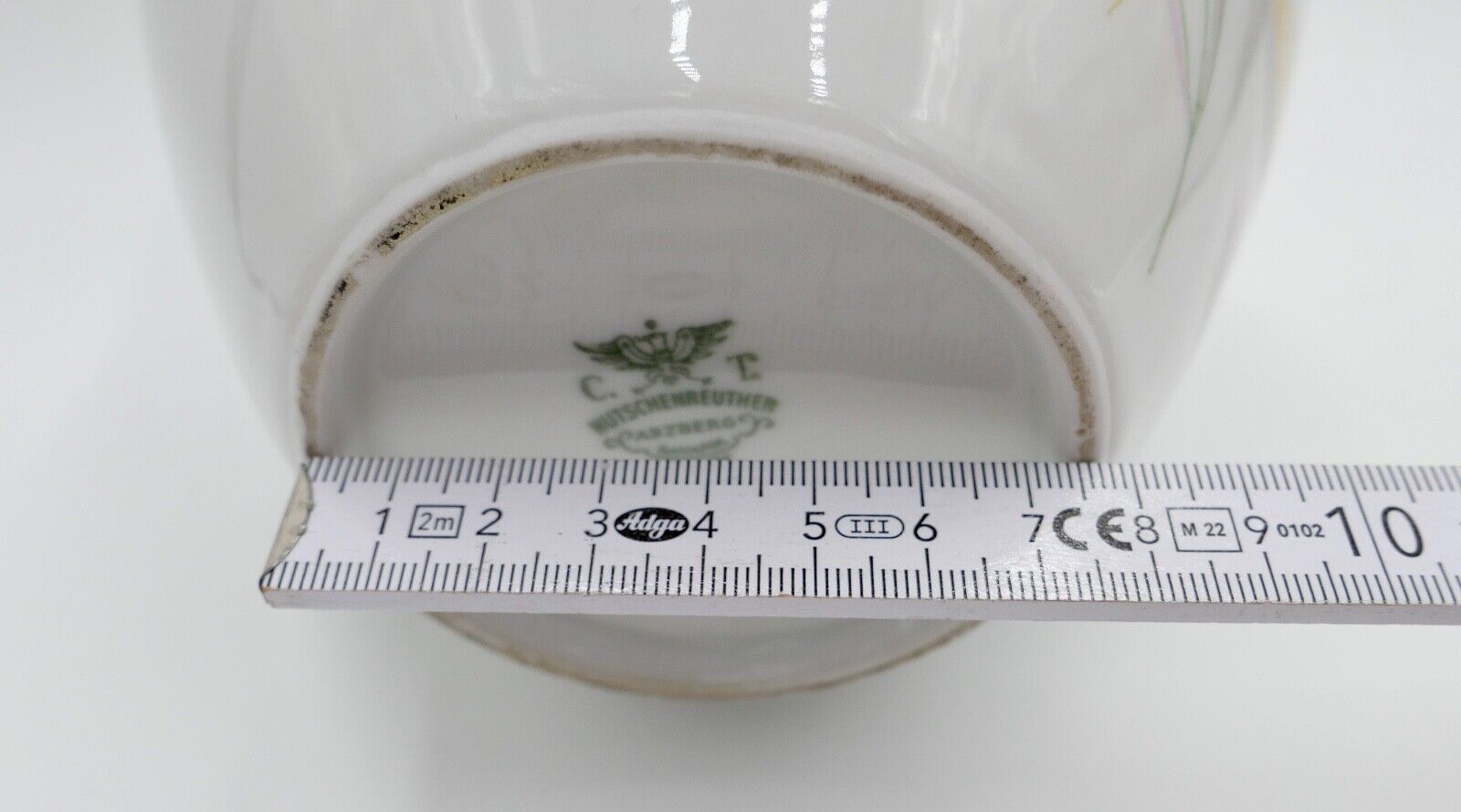 Hutschenreuther Arzberg Vase " C.T. " Blumen Dekor 22 cm 8508F1 " 226 " selten - Antikhandel-Stuttgart