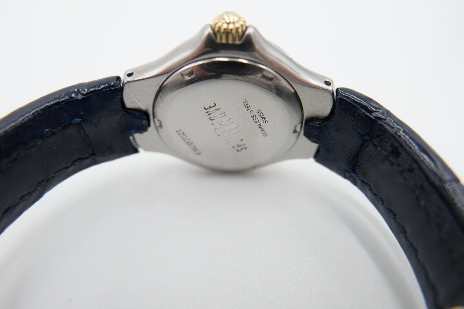 2000er EBEL SPORTWAVE QUARZ E6087621 blaues Lederband Damenuhr Ø 27mm - Antikhandel-Stuttgart