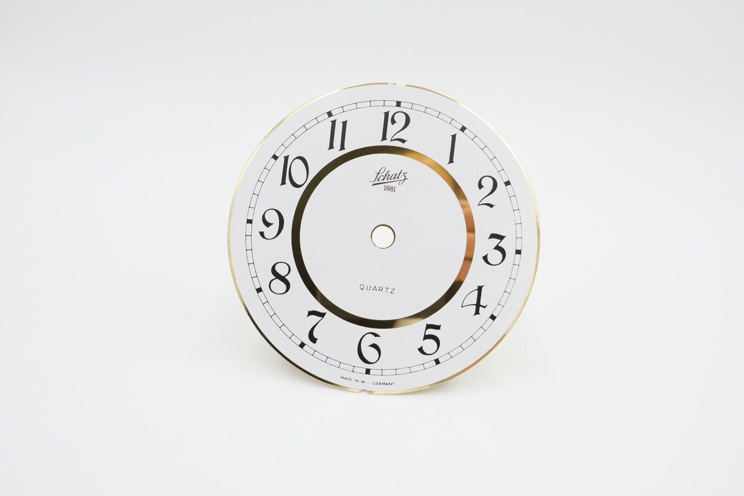 NEU aus Uhrmacherauflösung SCHATZ 1881 Quartz Zifferblatt Ersatzteile Messing - Antikhandel-Stuttgart