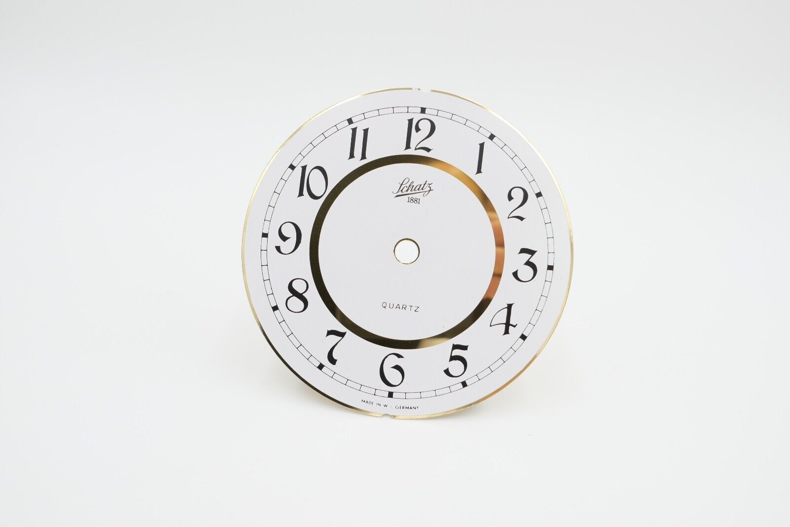 NEU aus Uhrmacherauflösung SCHATZ 1881 Quartz Zifferblatt Ersatzteile Messing - Antikhandel-Stuttgart