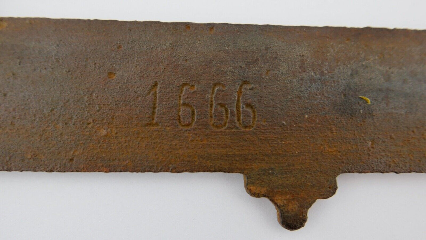 Antike Jugendstil Gusseisen Briefschlitz Briefklappe "Briefe & Zeitungen“ 22 cm - Antikhandel-Stuttgart