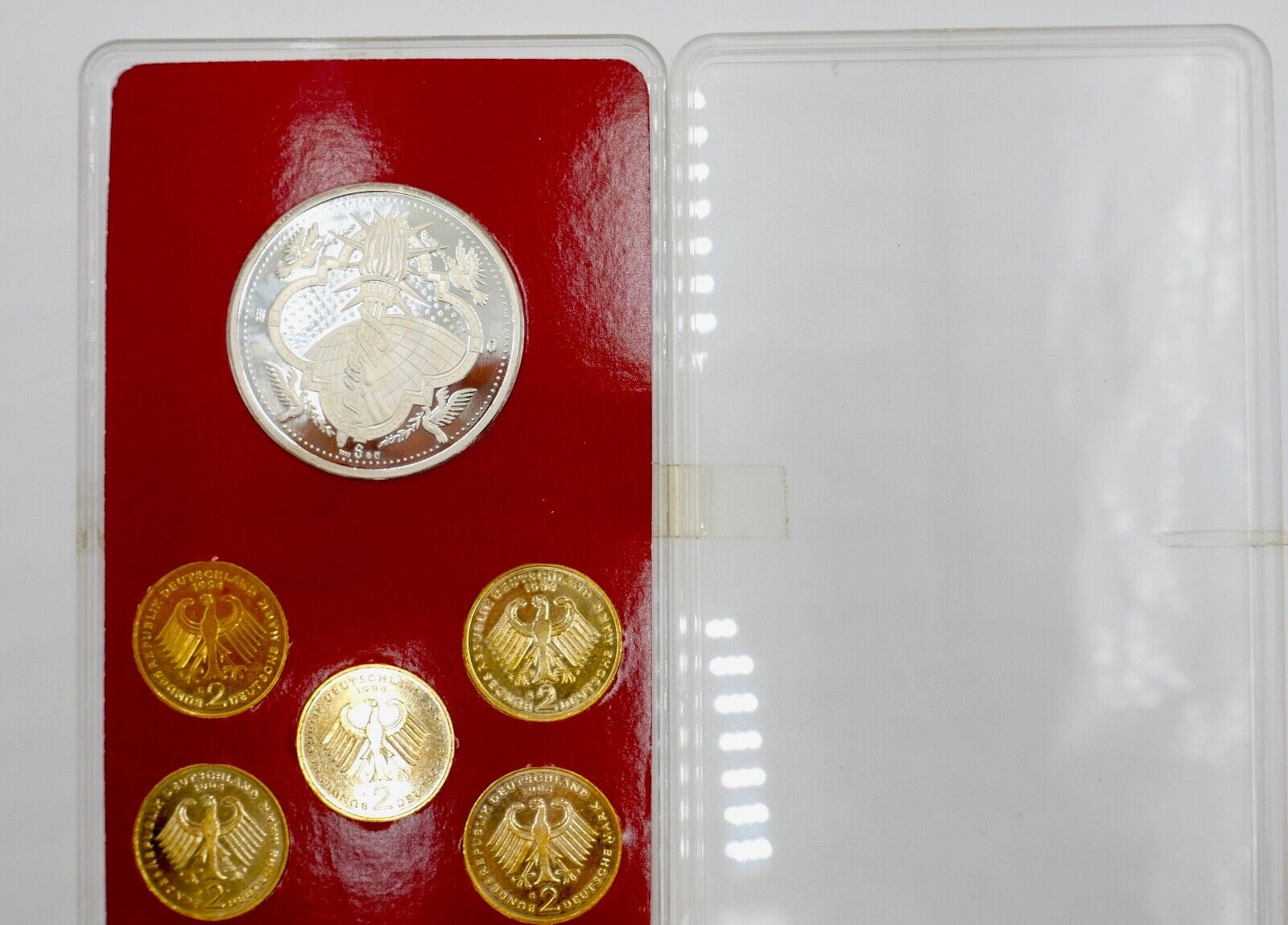 2 DM Willy Brandt Set Memory Edition 1994 NEU vergoldet & Silber Medaille - Antikhandel-Stuttgart