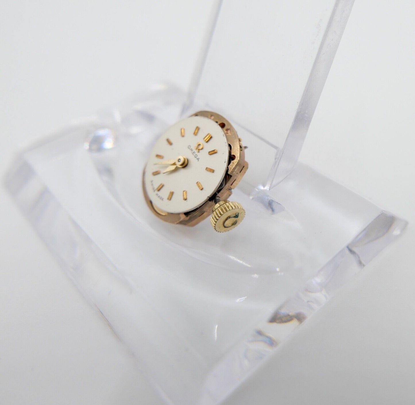 LÄUFT Omega Cal. 481 Uhrwerk Krone Zifferblatt Zeiger - Antikhandel-Stuttgart