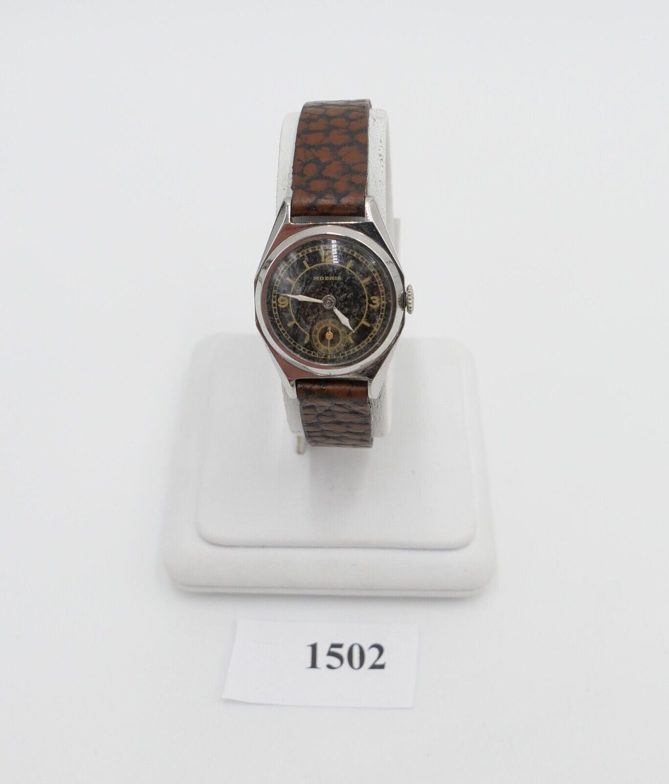 Moeris 1940er Jahre Art Deco Damenuhr Cal. 8 3/4 mit neuem Lederband - Antikhandel-Stuttgart