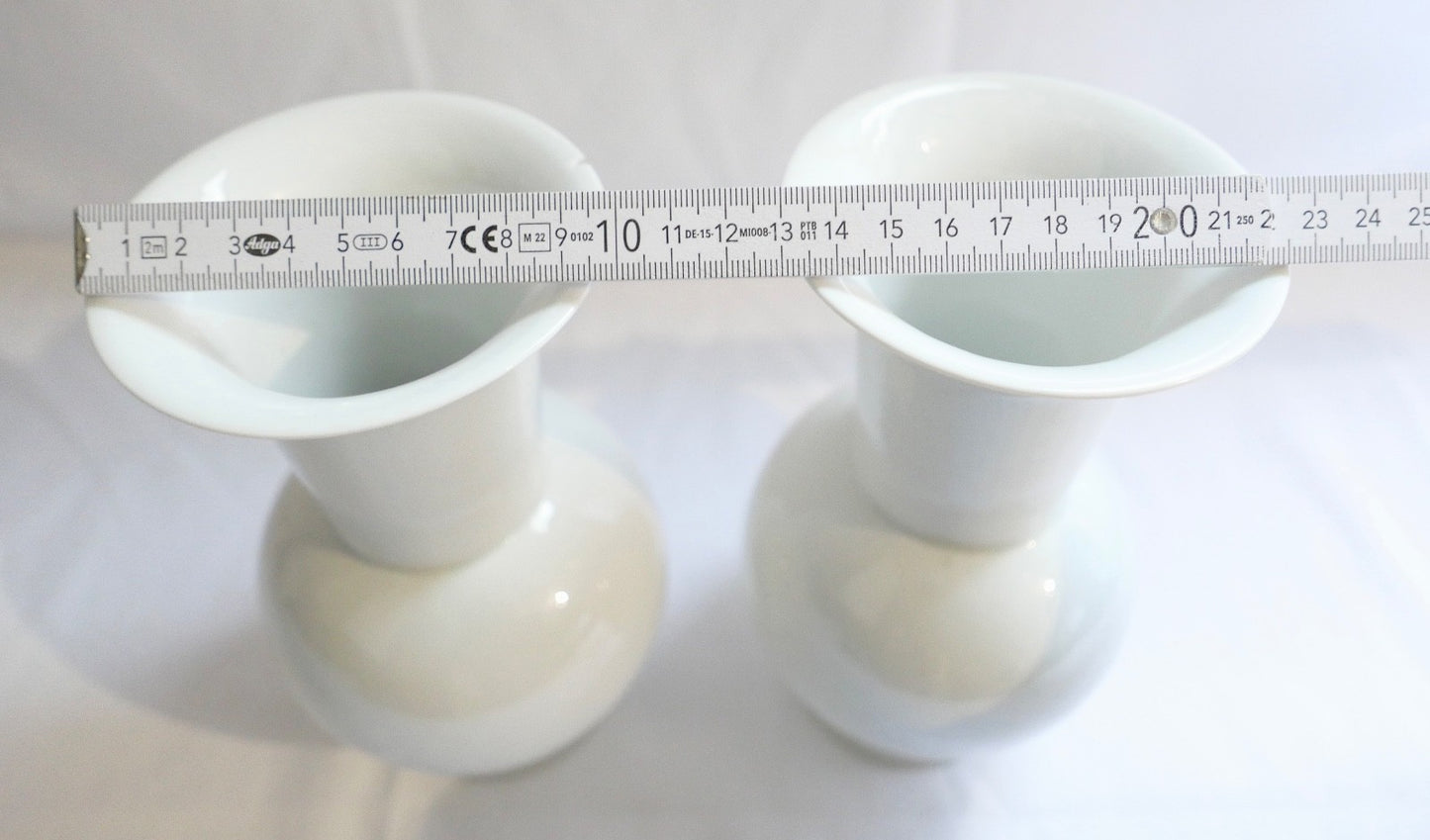 3x Ludwigsburg Porzellan Vasen Vase in weiß