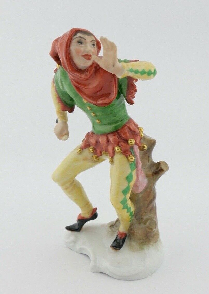 Rosenthal Figur Harlekin Clown Narr Porzellan ModNr. 5314 selten 14cm Forster - Antikhandel-Stuttgart