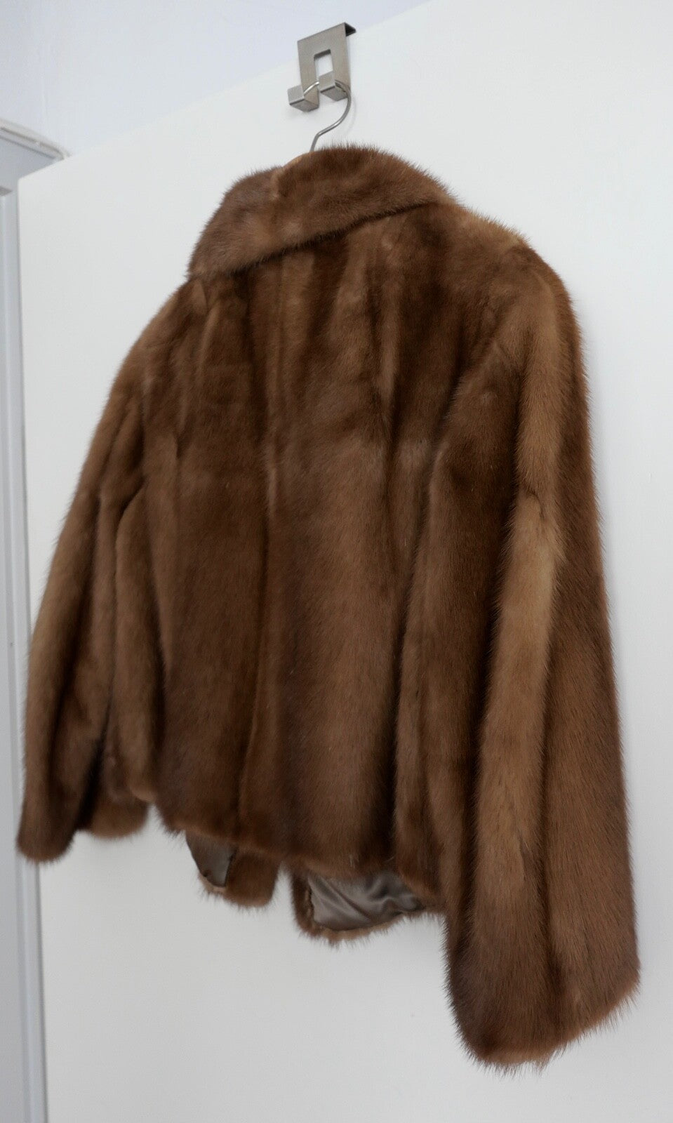 Nerz Pelz Jacke Jäckchen coat braun Größe 38-40