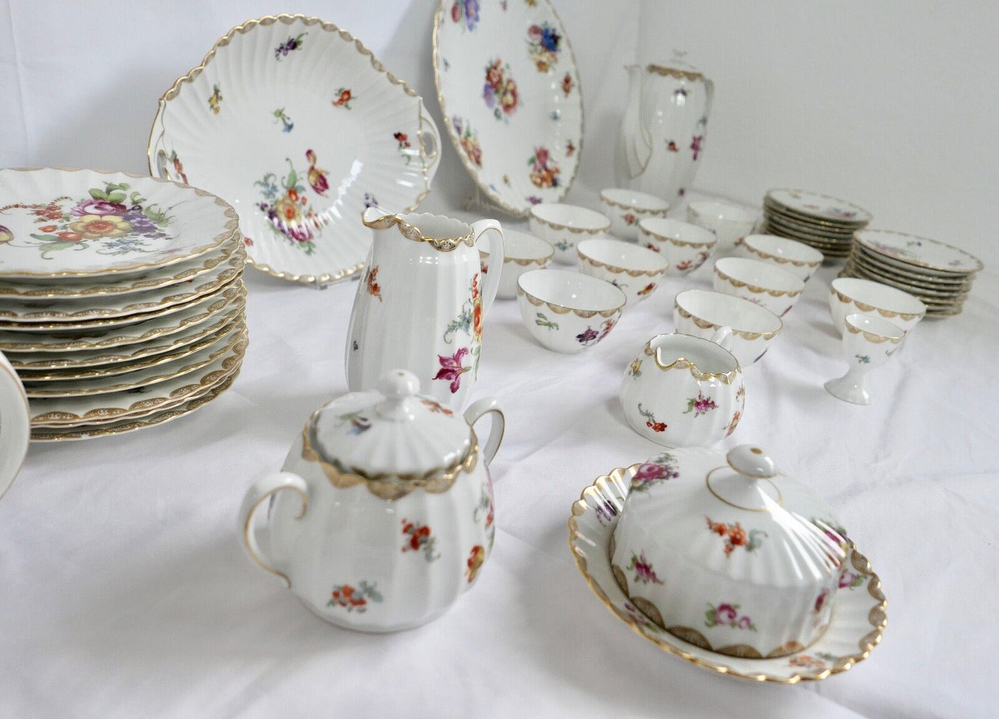 49 Tlg Kaffee Tee Service Württemberg 2188 Porzellan Bauer & Pfeiffer Schorndorf - Antikhandel-Stuttgart