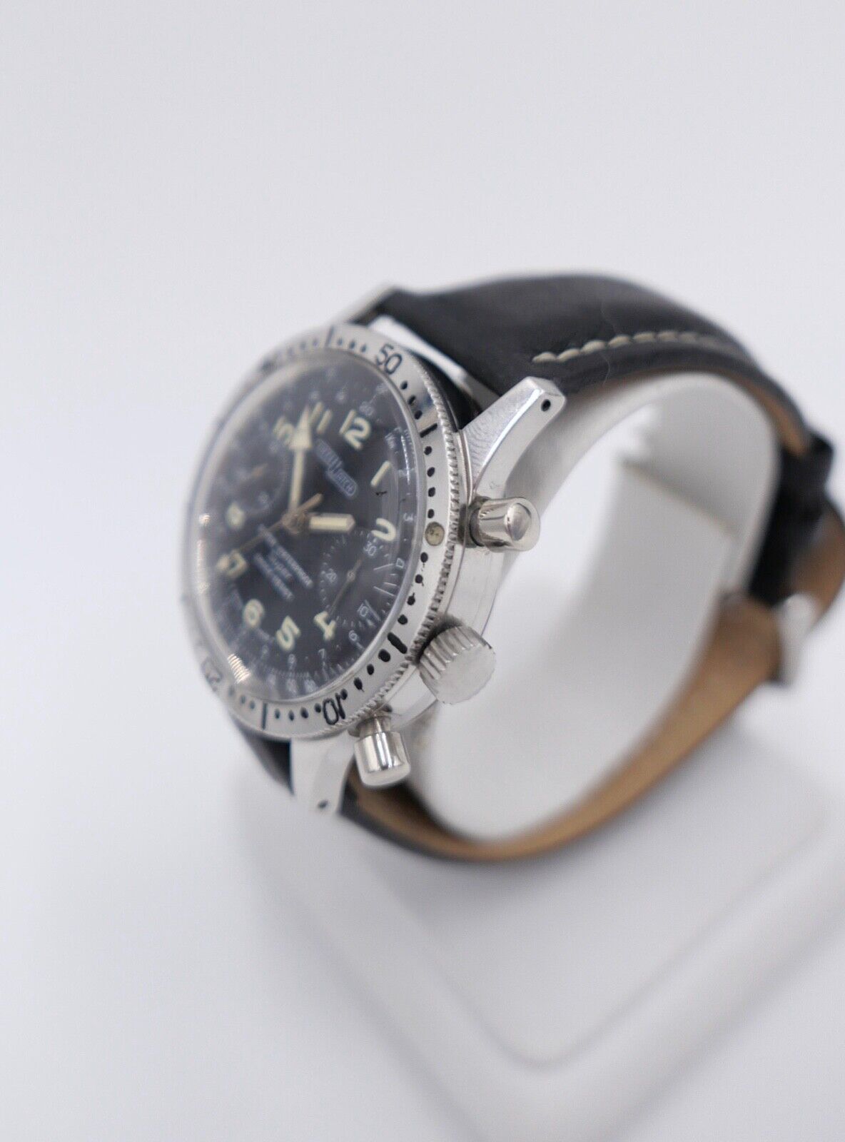 NICOLET WATCH SUPER WATERPROOF Landeron 39 Diver Chronograph 1960er Jahre 38mm - Antikhandel-Stuttgart