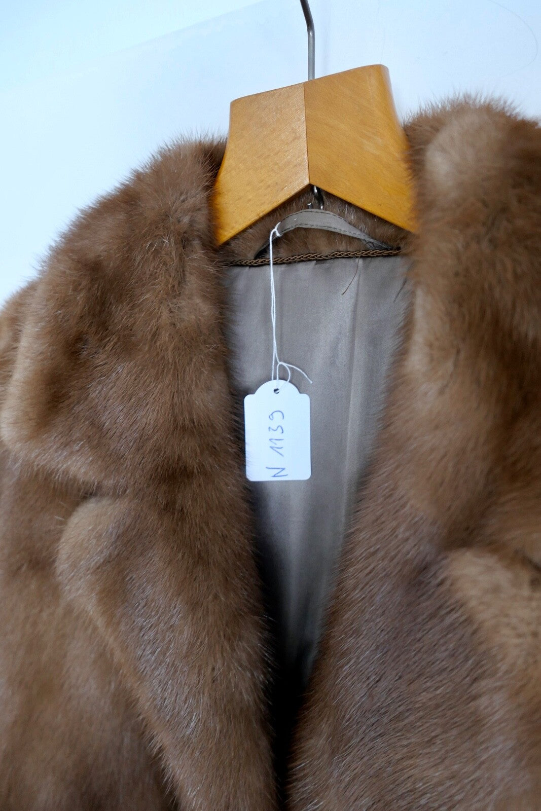 Nerz Pelz Jacke Jäckchen coat braun Größe 38-40