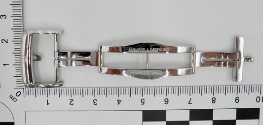 Baume & Mercier Stahl Armband Faltschließe Edelstahl 20mm Schließe - Antikhandel-Stuttgart